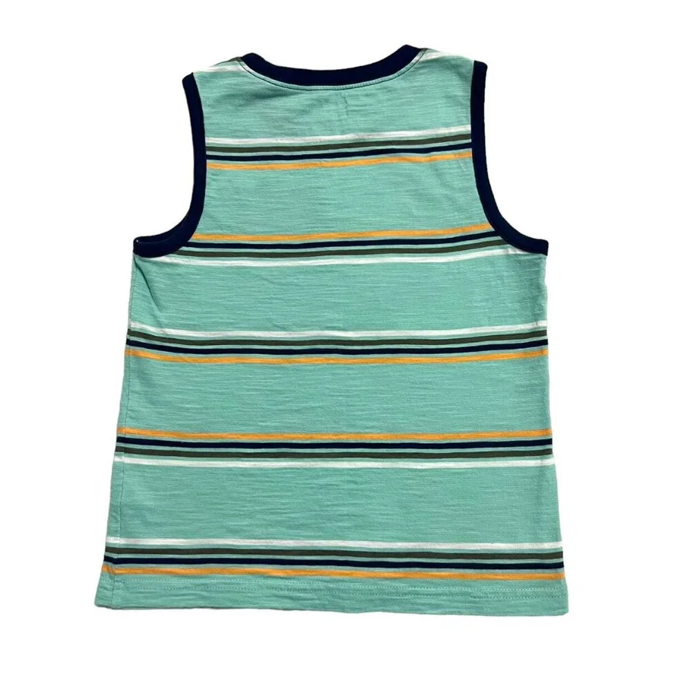 Carter's 4T Aqua Striped Pocket Tank Top